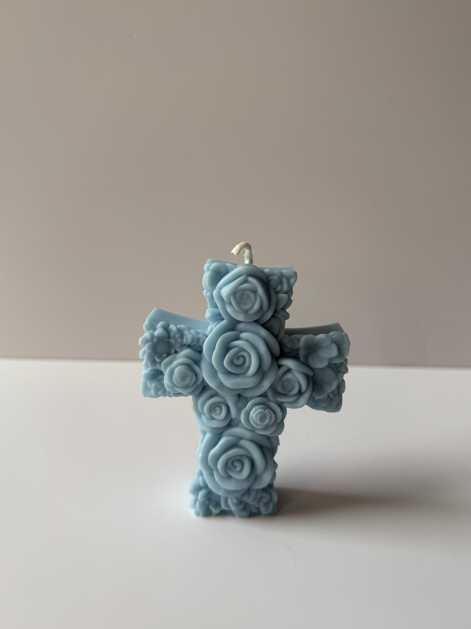 Rose Cross Pillar Candle